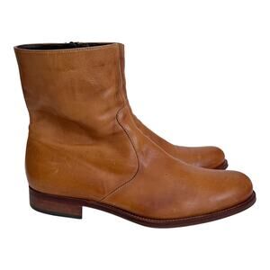 MAGNANNI Brown Leather Side Zip Chelsea Boots Men Size 9